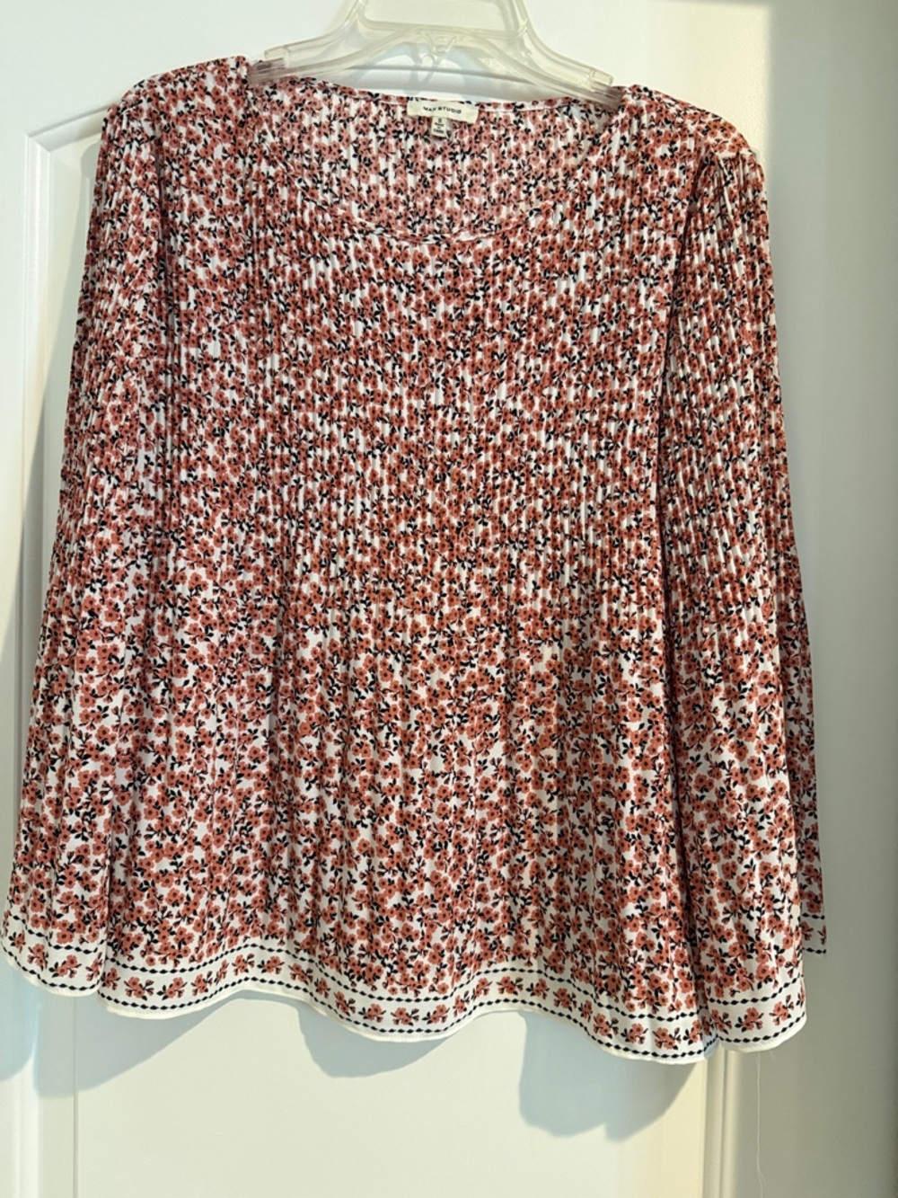 Max Studio Rust Floral Blouse